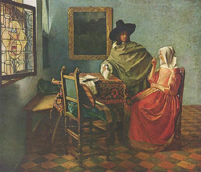 Johannes Vermeer The Wine Glass china oil painting image